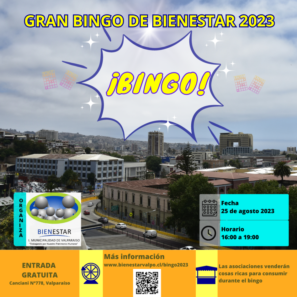 afiche gran bingo bienestar 2023